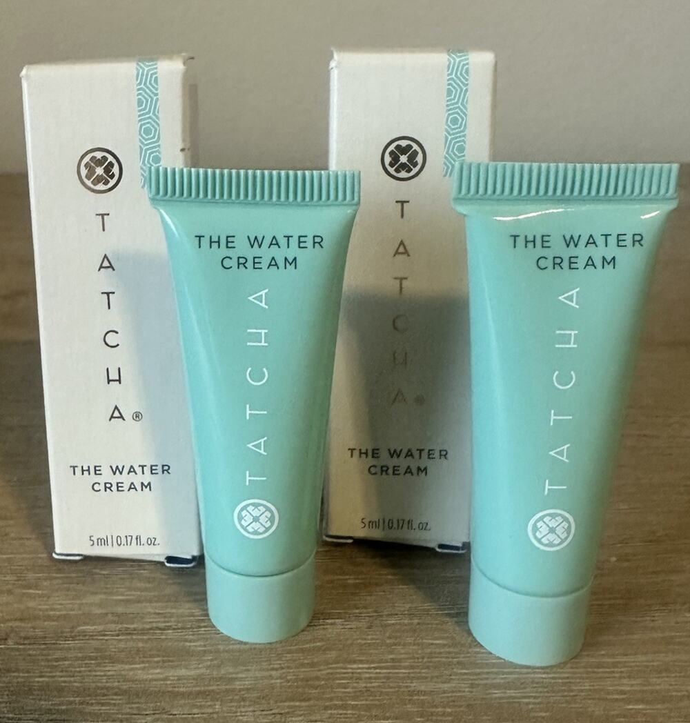 Tatcha The Water Cream Mini 5ml x2 Travel Size New In Box Mini Samples